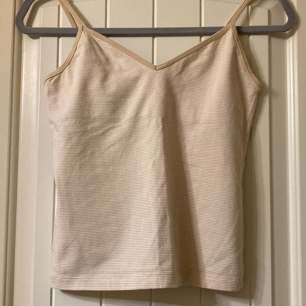 GAP Cream Fitted Sleeveless Camisole